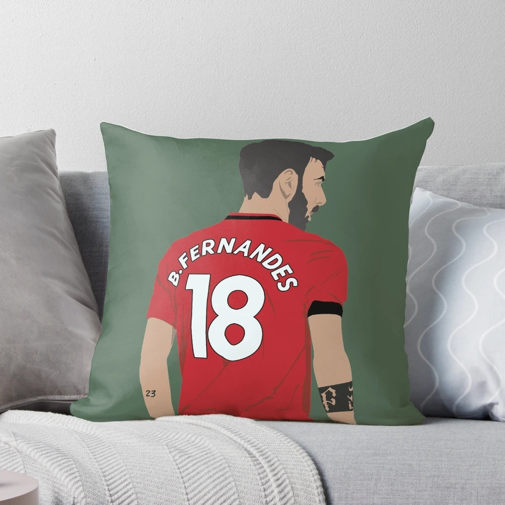 Bruno Fernandes Manchester United Football Player Pillow