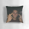 Customizable Dylan O'Brien inspired pillow with middle fingers design