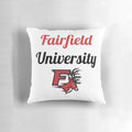 Fairfield University pillow with the school's logo and branding