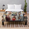 Hailee Steinfeld photo collage design on a soft, plush blanket