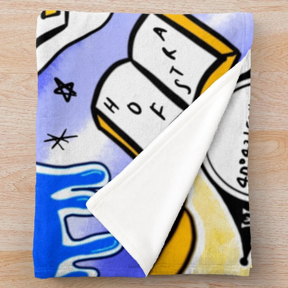 Hofstra University plush blanket with customizable design