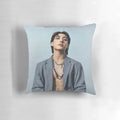 Colorful Pillow Showcasing Jungkook, a Member of the K-pop Group BTS