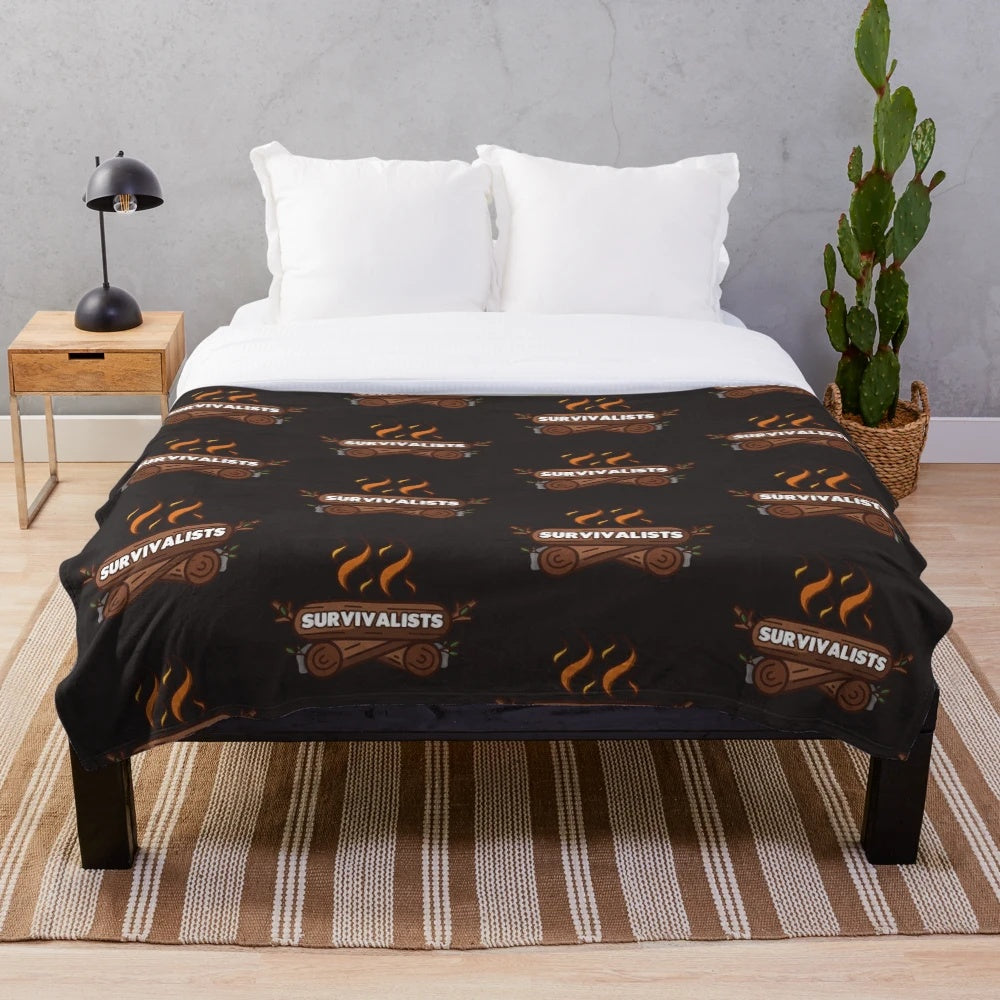 Customizable logo designs plush blanket