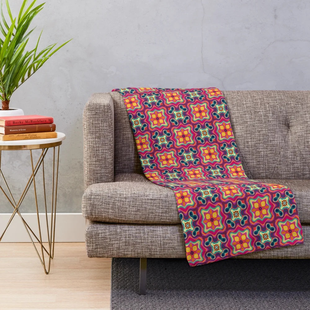 Pattern 47 design on a soft and cozy plush blanket