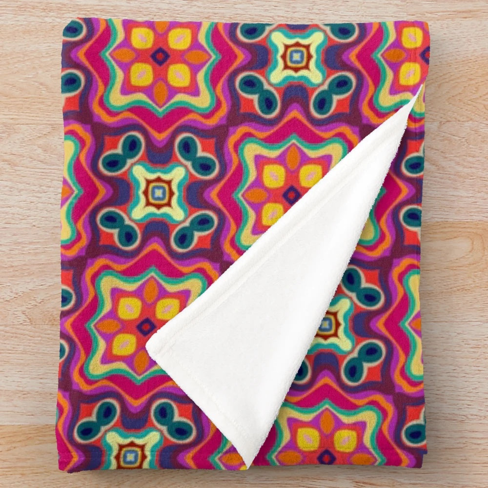 Pattern 47 design on a soft and cozy plush blanket
