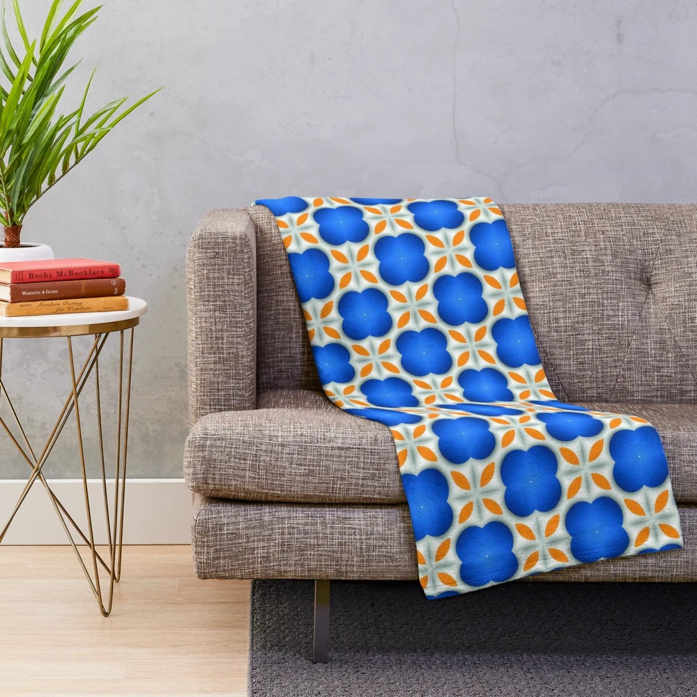 Patterned plush blanket with a cozy, soft design