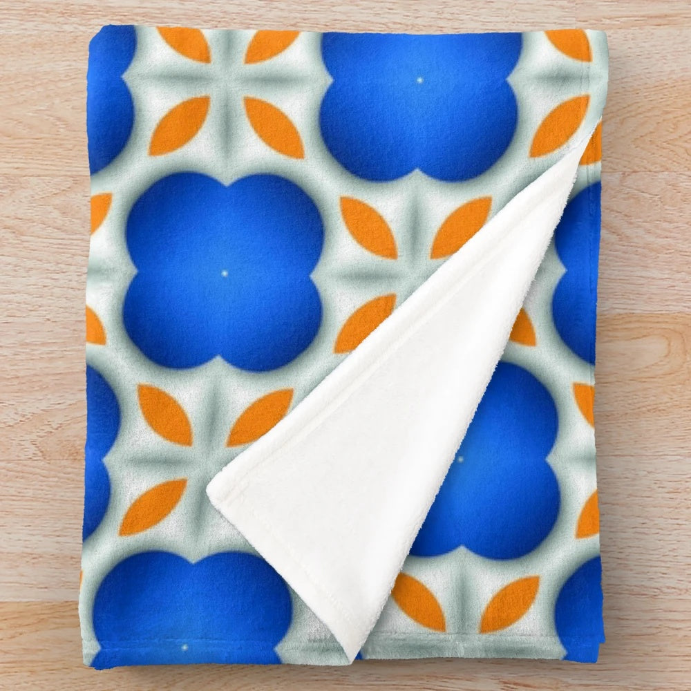 Patterned plush blanket with a cozy, soft design