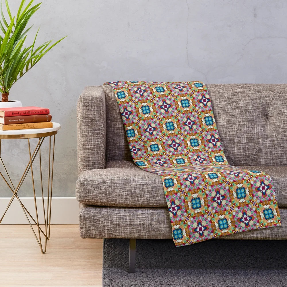 Patterned plush blanket with a variety of designs
