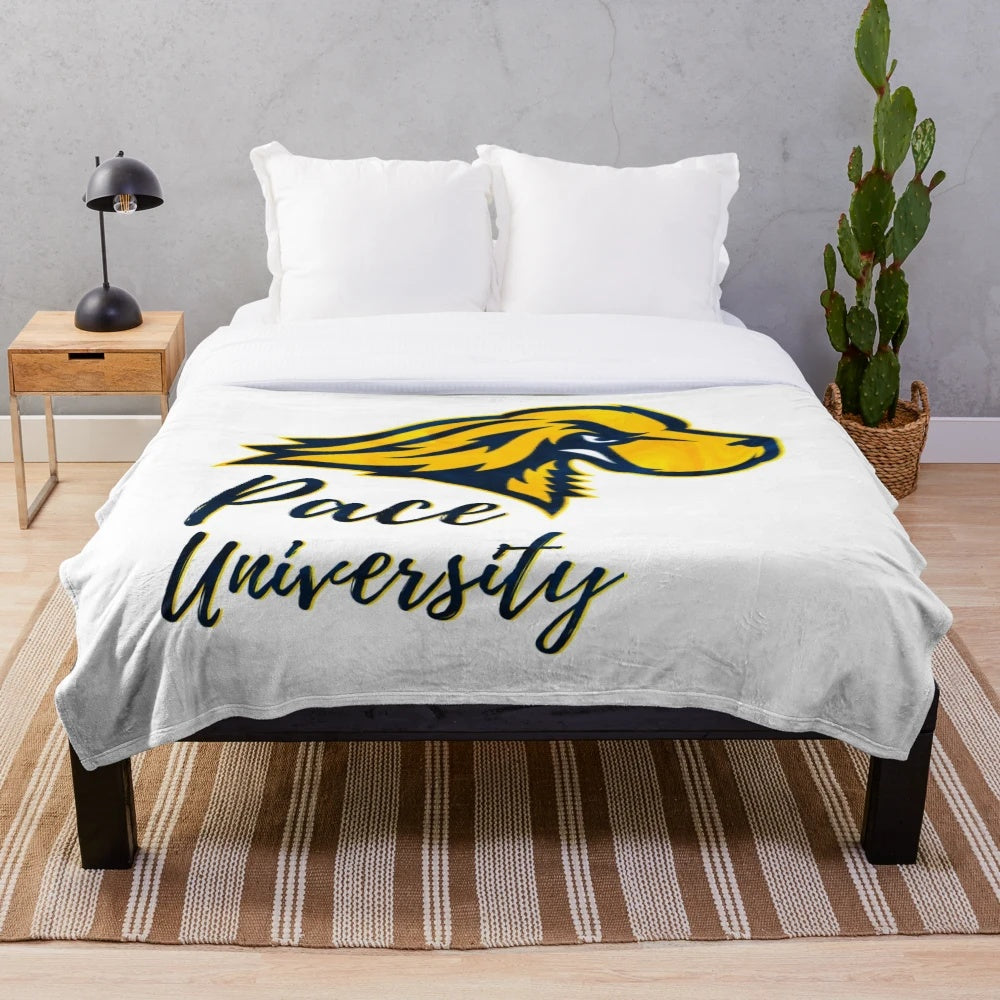 Cozy Pace University-inspired plush blanket