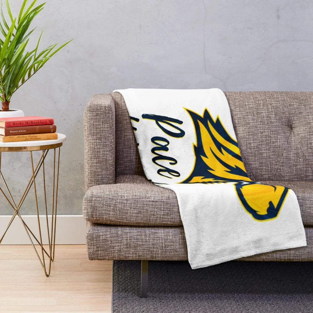 Cozy Pace University-inspired plush blanket
