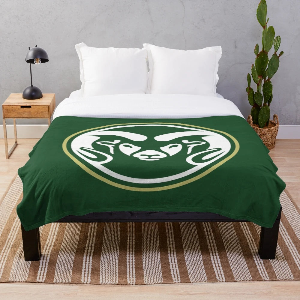 Personalized plush blanket with team logo
