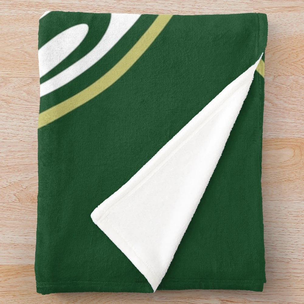 Personalized plush blanket with team logo
