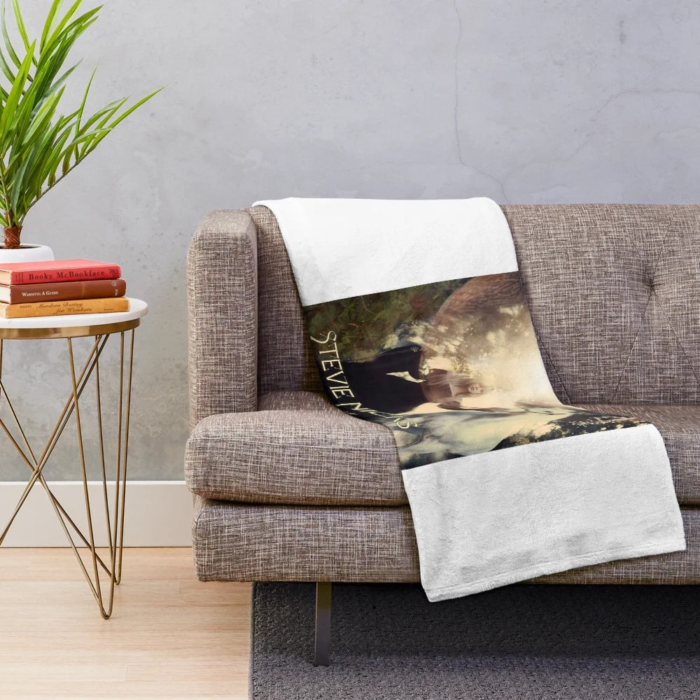 Plush music-themed blanket for cozy listening sessions