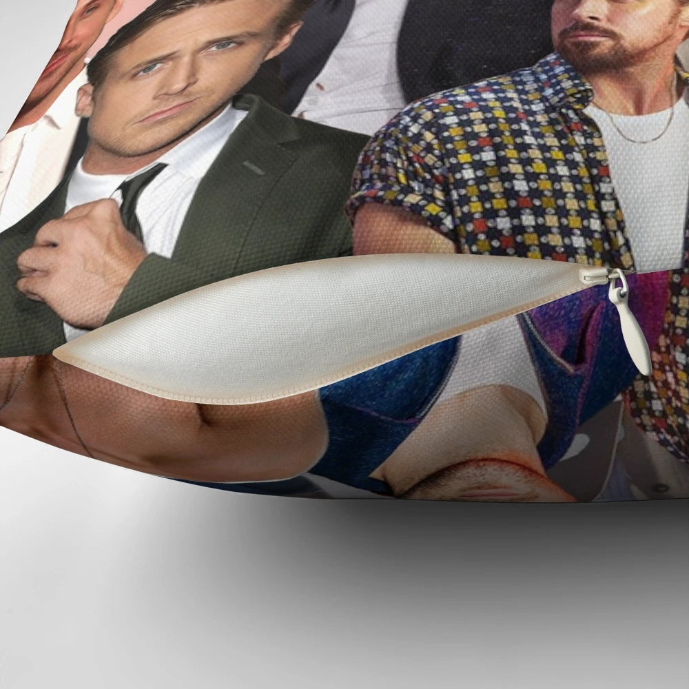 Ryan Gosling Photo Collage Decorative Pillow