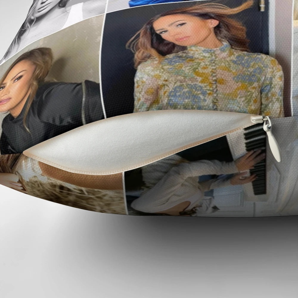 Vitaa Photo Collage Pillow featuring a custom photo collage of the popular French singer Vitaa