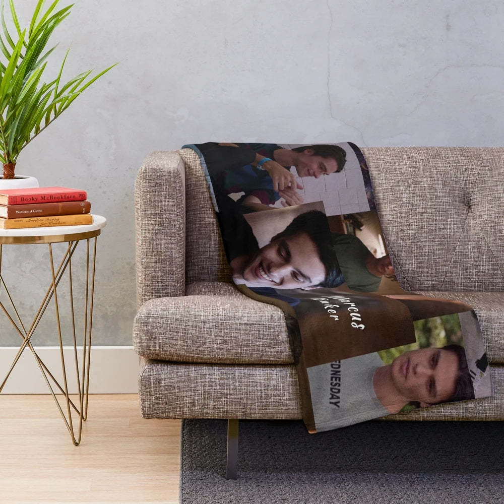 Customized plush blanket featuring Marcus Baker from the Netflix series Ginny and Georgia
