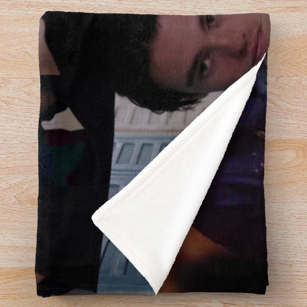 Customized plush blanket featuring Marcus Baker from the Netflix series Ginny and Georgia
