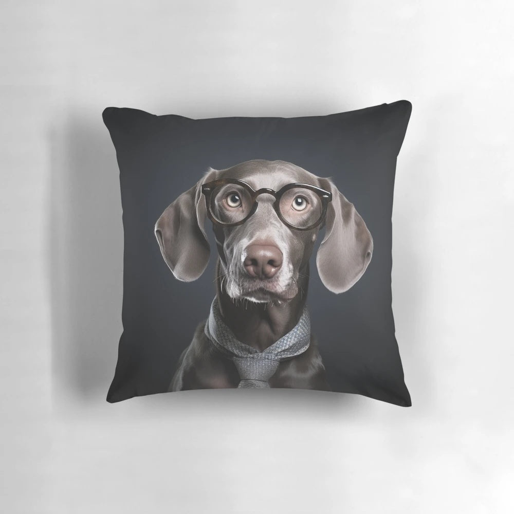 A cozy and stylish weimaraner-themed pillow perfect for any home.