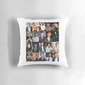 Collage of Tom Felton as Draco Malfoy in Harry Potter, printed on a soft, comfortable pillow cover