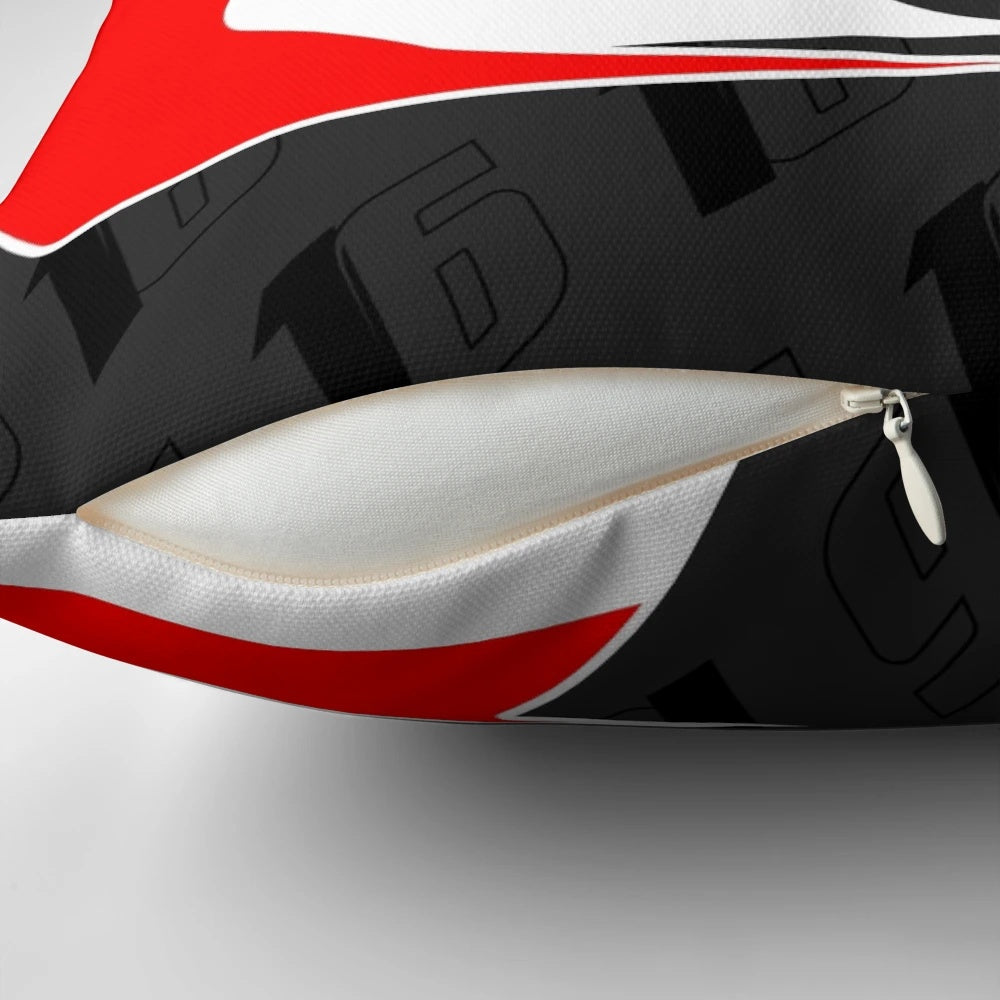 Charles Leclerc inspired helmet graphic printed on a high-quality pillow