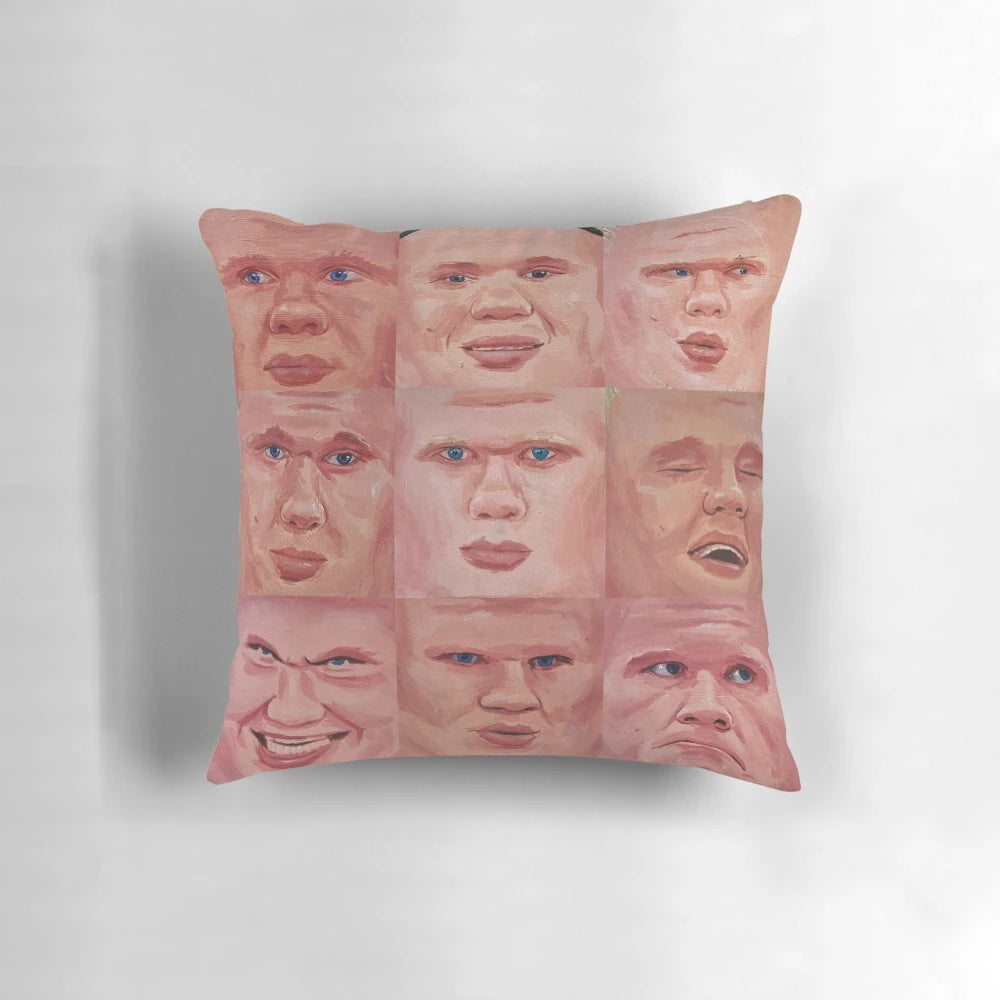 Pillow featuring Erling Haaland, the star footballer of Manchester City