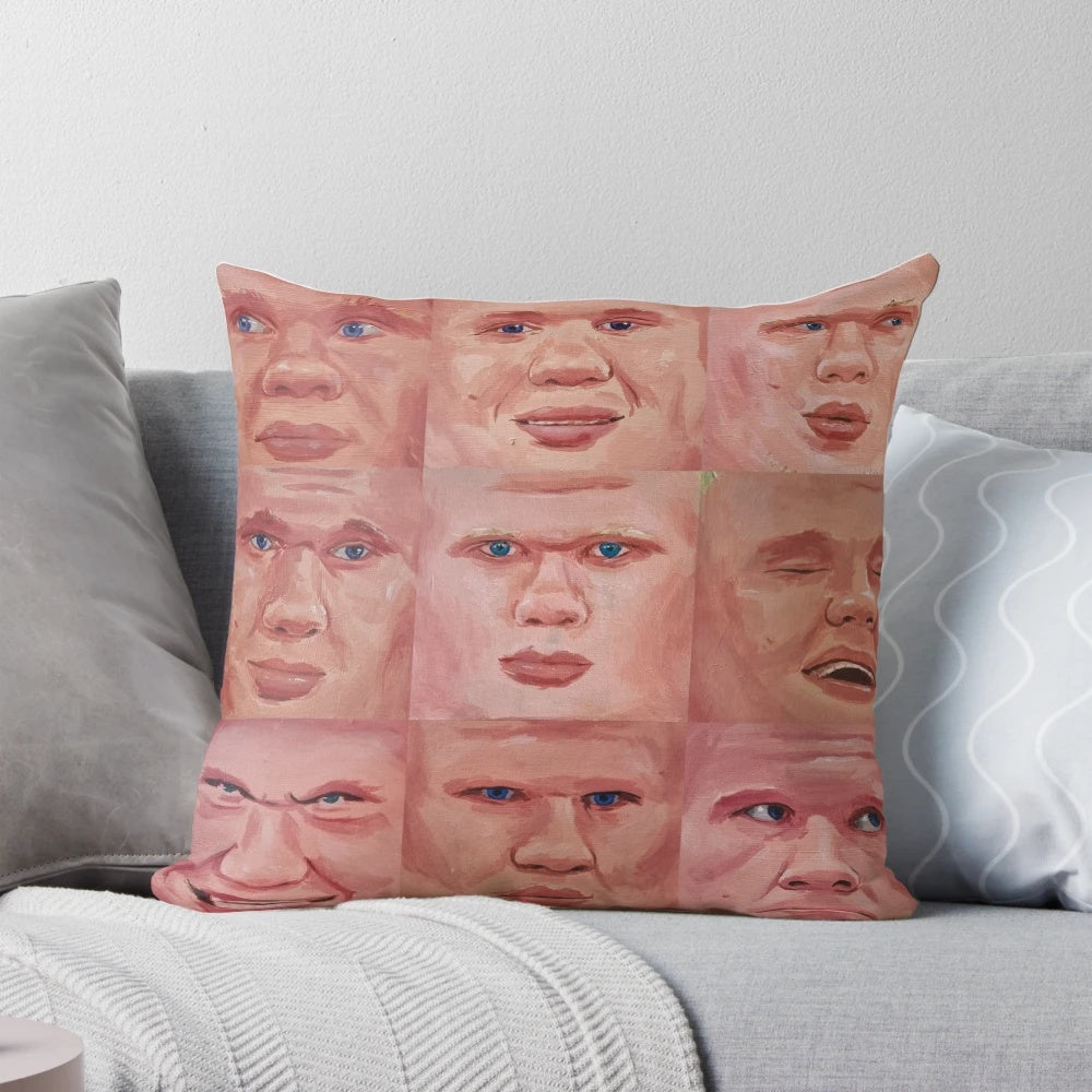 Pillow featuring Erling Haaland, the star footballer of Manchester City