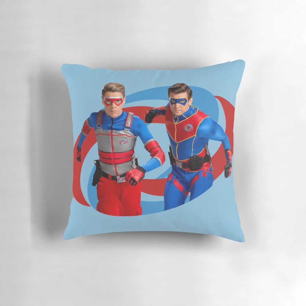 Customized Henry Danger inspired throw pillow with hero logo design