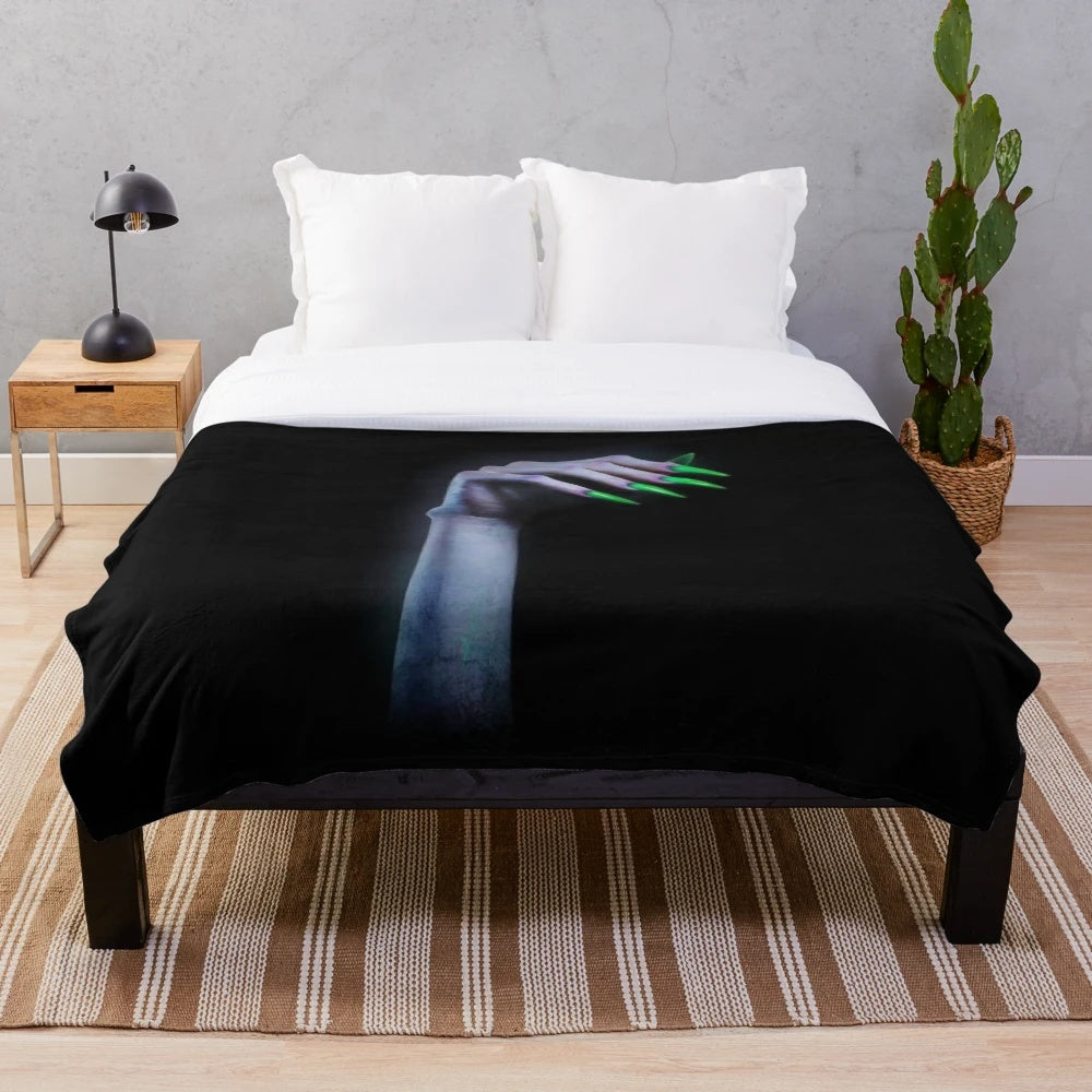 Kim Petras 'Turn Off the Light' album cover print on a cozy plush blanket