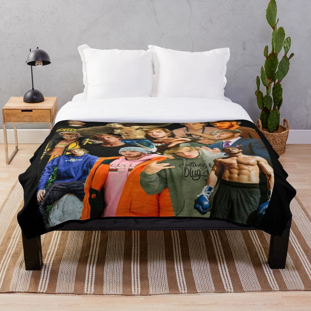 Logan Paul Collage Tribute Plush Blanket