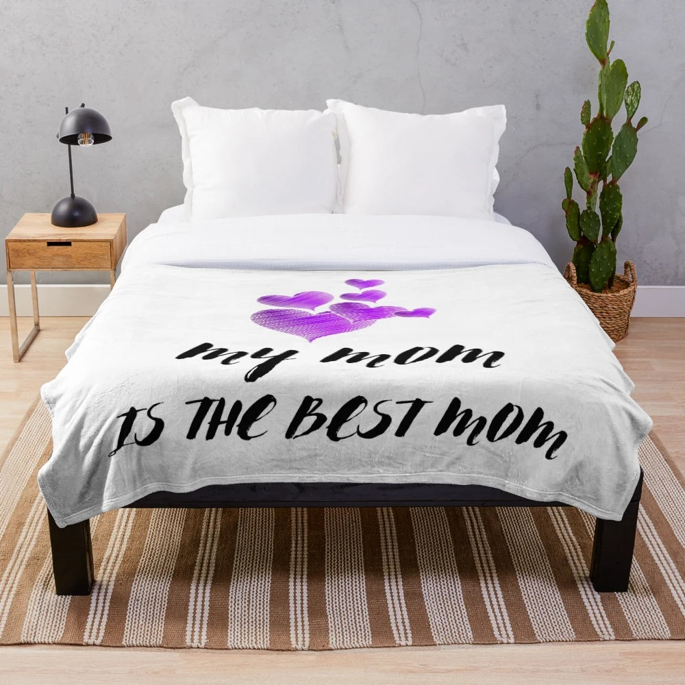 Cozy and soft plush blanket for the best mom