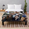Sebastian Stan Collage Plush Blanket featuring Bucky Barnes from the Marvel Cinematic Universe
