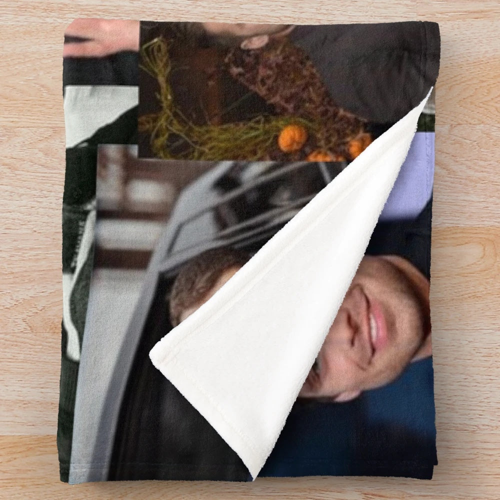 Sebastian Stan Collage Plush Blanket featuring Bucky Barnes from the Marvel Cinematic Universe