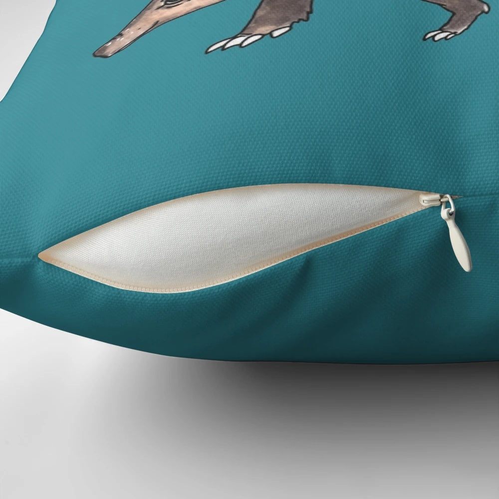 Plush aardvark-shaped decorative pillow from the Animal Series collection