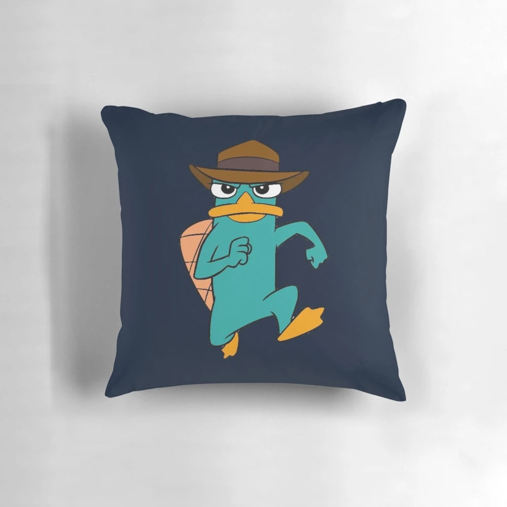 Soft, cuddly Agent P platypus plush pillow from the Disney cartoon Phineas and Ferb
