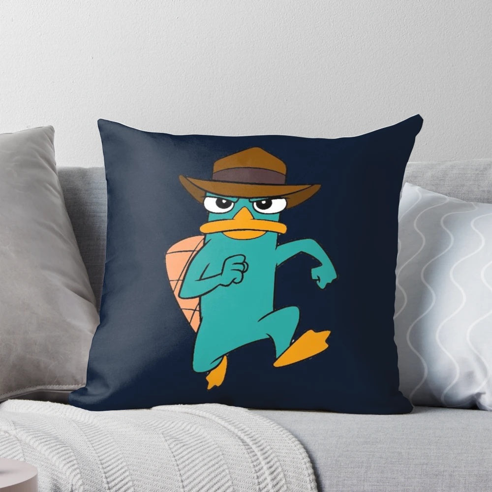 Soft, cuddly Agent P platypus plush pillow from the Disney cartoon Phineas and Ferb