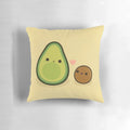 Cute avocado-shaped plush pillow with heart design, perfect for Valentine's Day and home decor.
