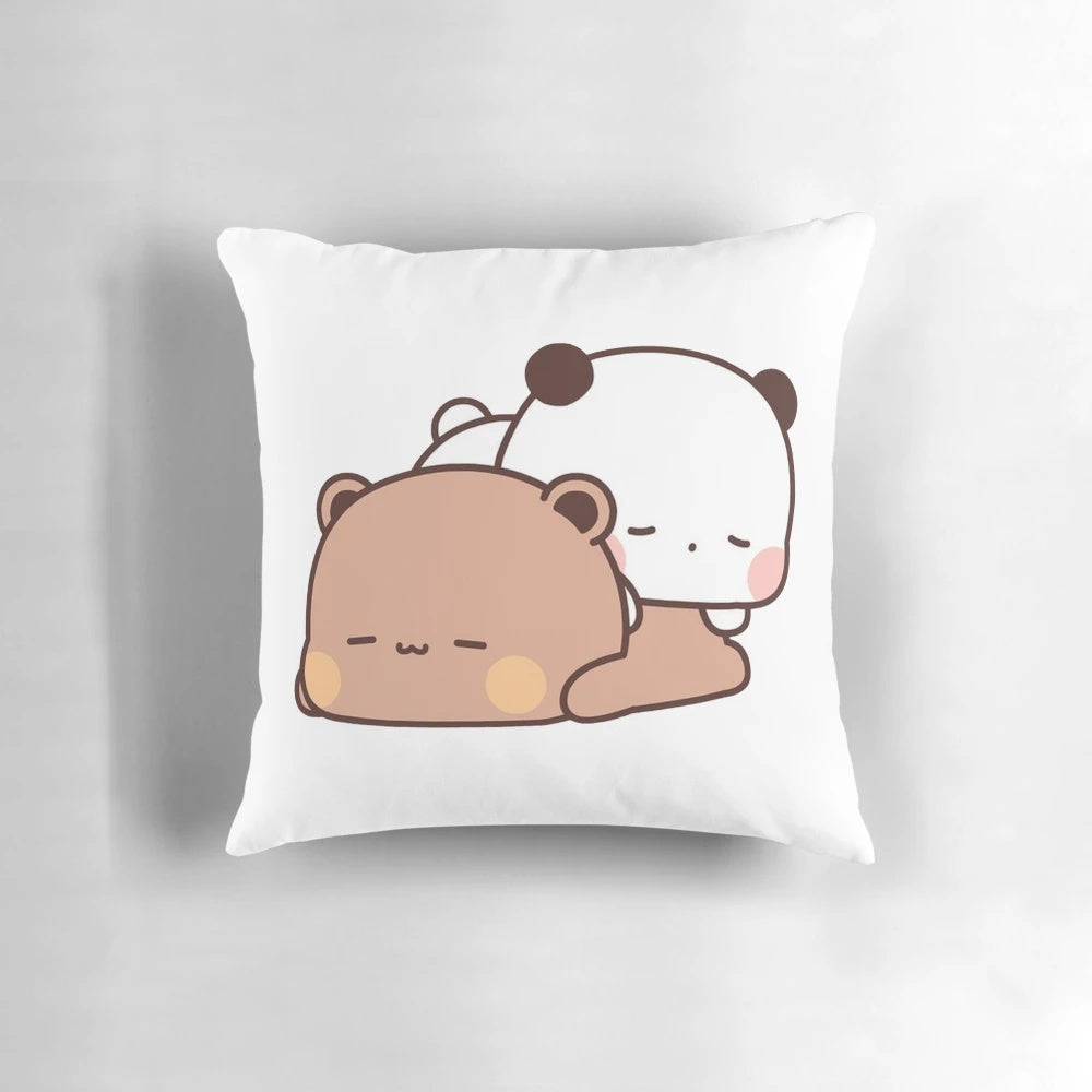 Soft, plush Bubu and Dudu bear and panda sleep pillow