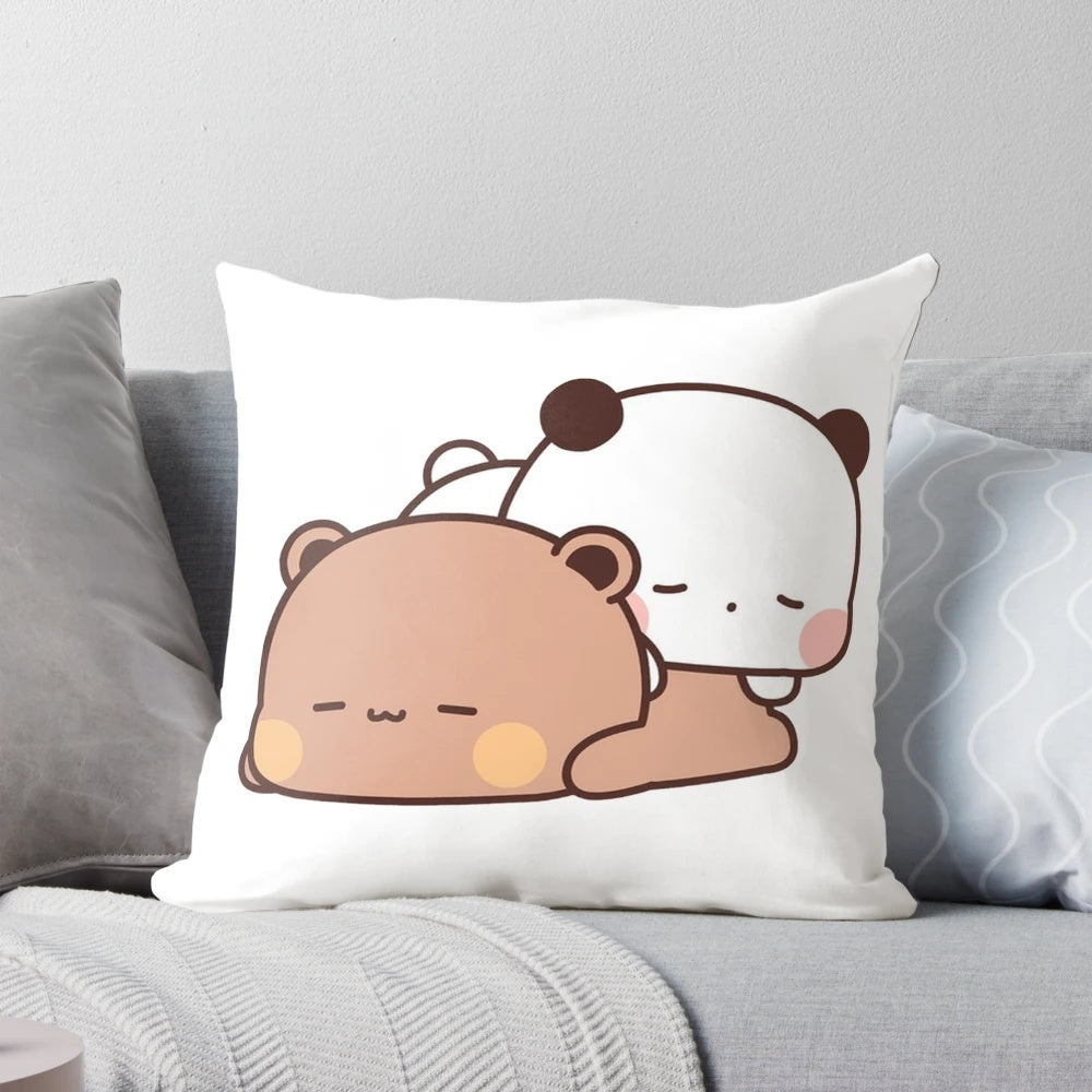Soft, plush Bubu and Dudu bear and panda sleep pillow