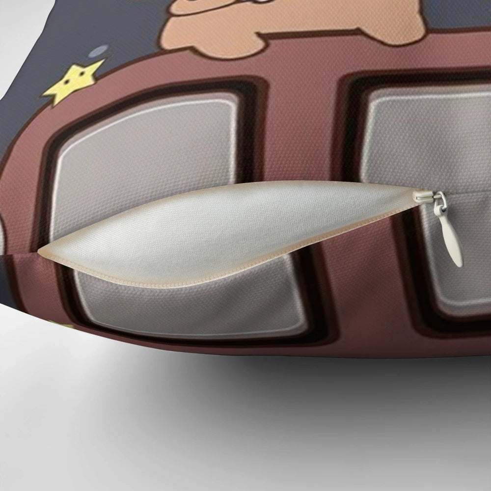 Soft, plush pillow featuring the adorable characters Bubu and Dudu cuddling together