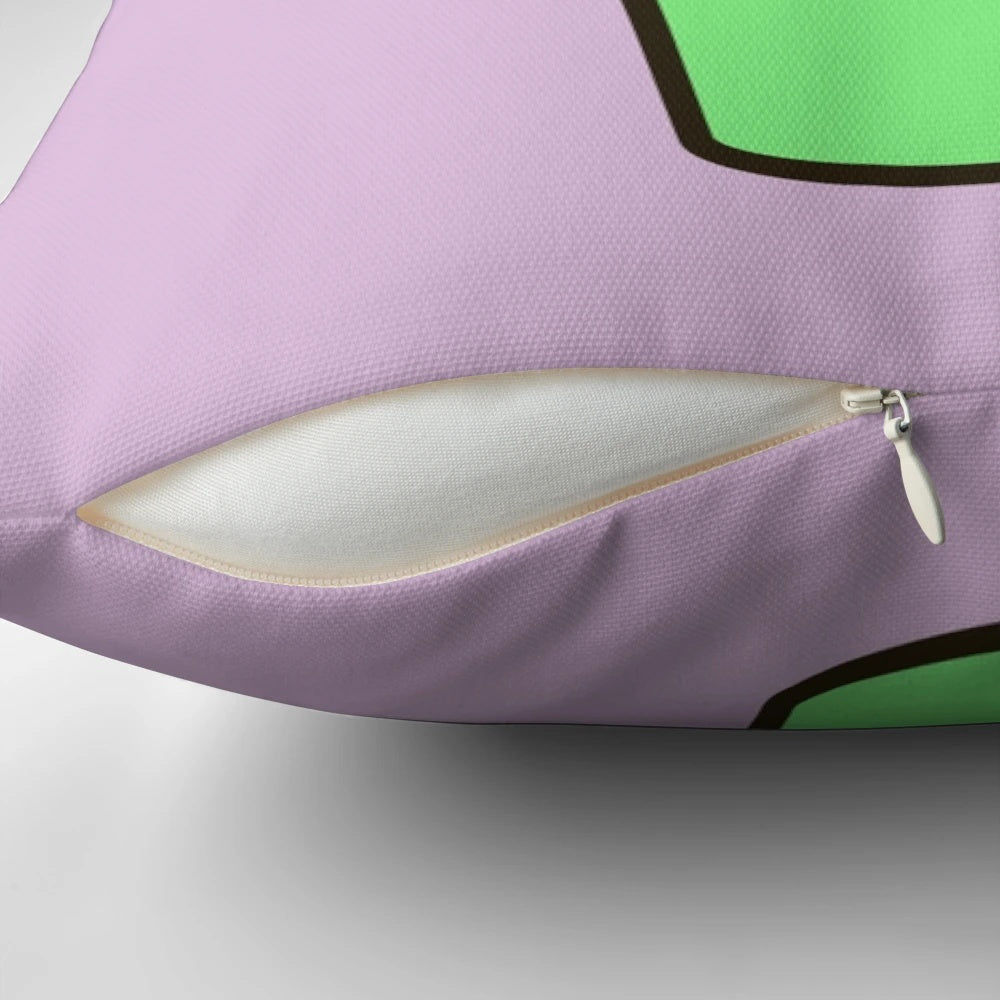Cute and adorable cactus illustration printed on a decorative throw pillow.