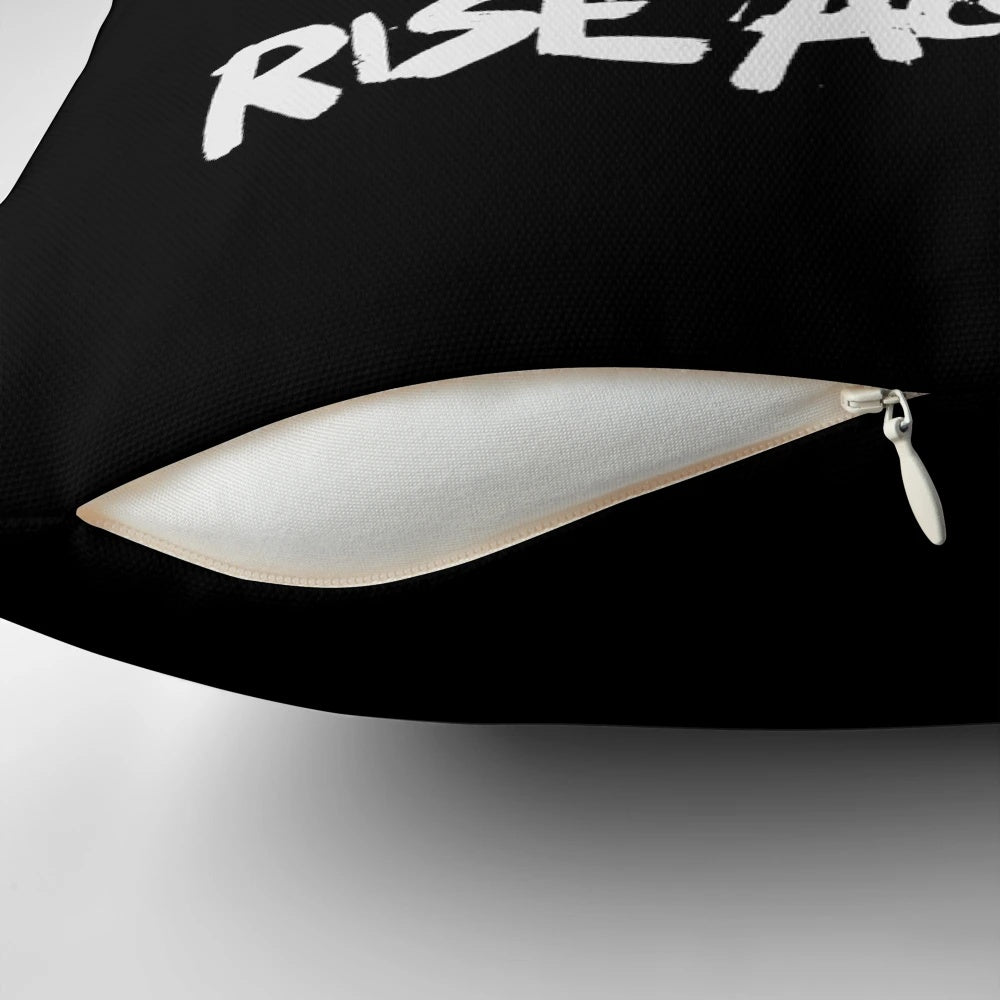 Soft and cozy pillow featuring the logo and artwork of the popular rock band Rise Against