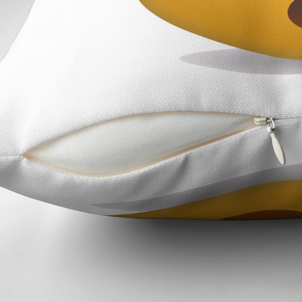 Soft, plush emoji-themed pillow with "holay molay holy moly" design, perfect for TikTok and pinkcore aesthetics.
