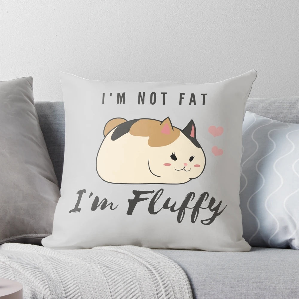 Soft and cuddly fat cat plush pillow, inspired by the popular FFXIV game character