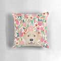 Vibrant floral pattern Labrador Retriever pillow, perfect for dog lovers
