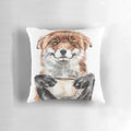 Cozy red fox pillow with a playful, caffeine-inspired design, perfect for adding a touch of nature to your kitchen or living space.
