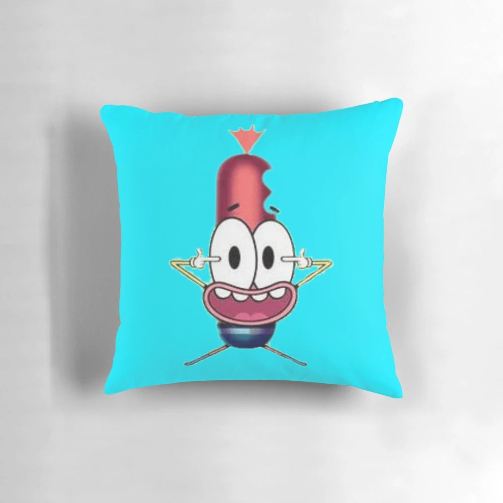 Cute and funny Pinky Malinky cartoon character pillow for cozy relaxation and friendship