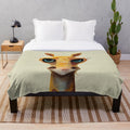 Adorable kawaii giraffe plush blanket