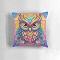 Cute owl mandala decorative pillow with intricate mandala pattern and owl design for bird lovers.