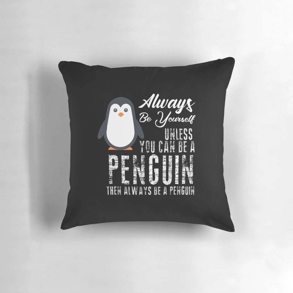 Soft and plush penguin-shaped pillow with a playful and adorable design, perfect for penguin lovers.