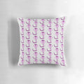A cute and whimsical pink cobra throw pillow, perfect for adding a touch of playfulness to any room.